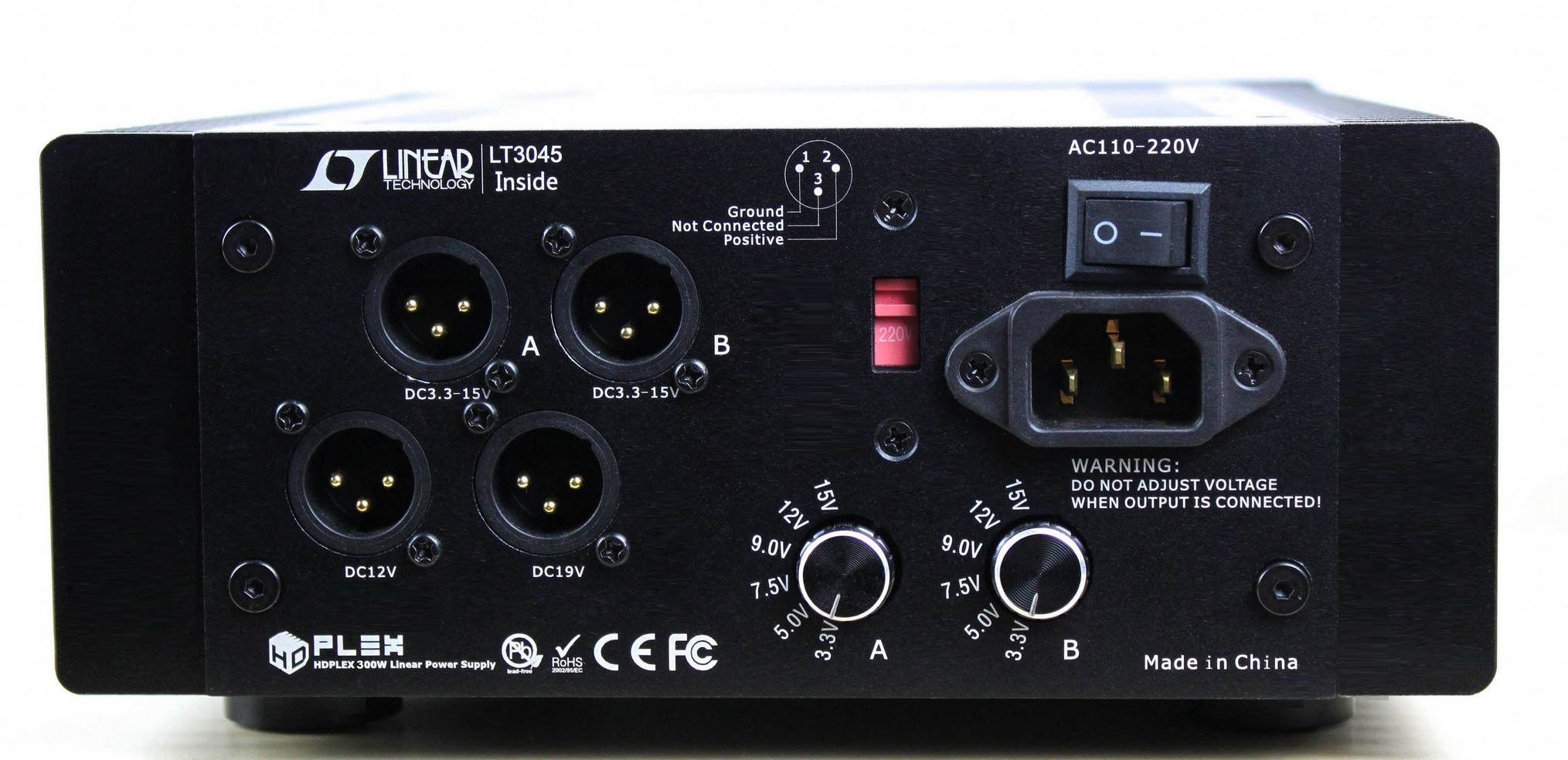 Front view of a 200W Linear Power Supply PSU